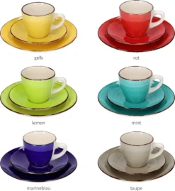 18tlg Kaffeeservice Malaga Kaffee Tee-Gedeck 6Pers Kaffeetassen Dessertteller Abstrakt Handbemalt 12 18tlg Kaffeeservice Malaga Kaffee Tee-Gedeck 6Pers Kaffeetassen Dessertteller Abstrakt Handbemalt -Kaffeegenuss Verkaufsgeschäft 01ebcafbffbd5423d4119c012ee08a68