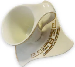 12-teiliges Medusa Mäander Kaffeeservice Mit Goldschliff Kaffeetassen Für 6 Personen 6 Tassen + 6 Untertassen Weiß-Gold Genießen Servieren Kaffee -Kaffeegenuss Verkaufsgeschäft 040ac3d37f0626a8fece420a61c42ec2