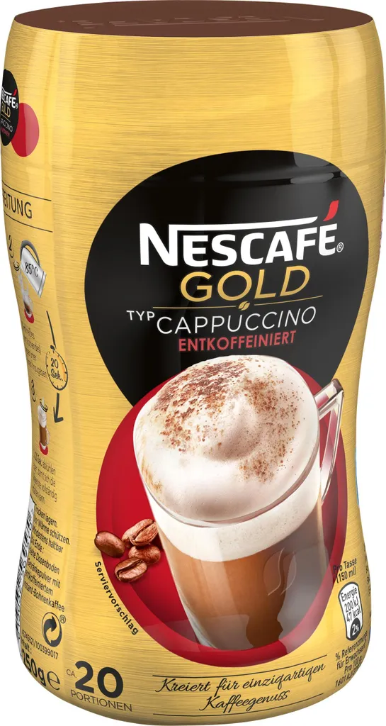 Nescafé® Nescafé Gold Typ Cappuccino Entkoffeiniert | 250g Dose 5 Nescafé® Nescafé Gold Typ Cappuccino Entkoffeiniert | 250g Dose – Bild 5