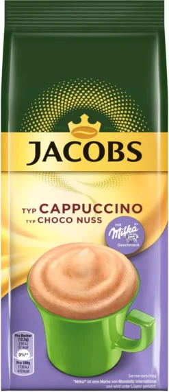 Kaffeegenuss Verkaufsgeschäft 11 JACOBS Löskaffee Typ Cappuccino 8 X 500 G Choco Nuss + 8 X 500 G Choco
