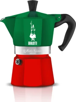 Bialetti - Moka Express Collection Italia (Tricolour), 3-Tassen-Kaffeemaschine, Aluminium -Kaffeegenuss Verkaufsgeschäft 0dd14bf19703dee2327ceec118df5997