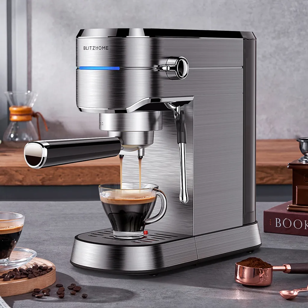 BlitzHome Espresso Maschine Kaffeemaschine Cappuccinomaschine Milchaufschäumer Espressomaschinen 1 BlitzHome Espresso Maschine Kaffeemaschine Cappuccinomaschine Milchaufschäumer Espressomaschinen