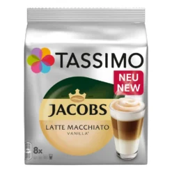Tassimo Kapseln Jacobs Typ Latte Macchiato Vanilla | 8 Kaffeekapseln -Kaffeegenuss Verkaufsgeschäft 160c8a59b34135f5b5d85b9ff93f67e7
