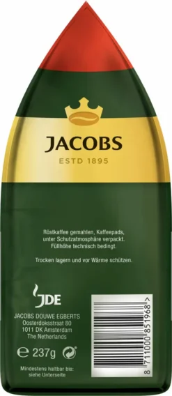 JACOBS Pads Crema Classic UTZ- 5 X 36 Getränke Vorteilspack + 1 Senseo Dose -Kaffeegenuss Verkaufsgeschäft 191b18e0fea025b381b0ece3090967de