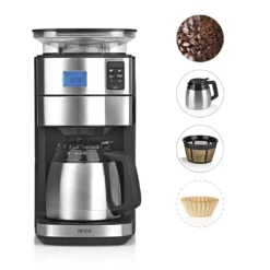 BEEM FRESH-AROMA-PERFECT II Filterkaffeemaschine Mit Mahlwerk - Thermo Kaffeemaschine Filterkaffeemaschine 10 Tassen Timer Thermoskanne Edelstahl -Kaffeegenuss Verkaufsgeschäft 197f711788efc865e7aa46211868ac14