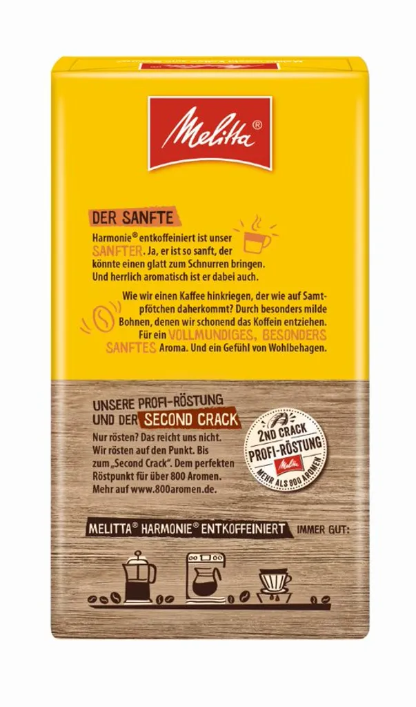 MELITTA Filterkaffee Harmonie Entkoffeiniert Gemahlener Röstkaffee 12x500g Sanft 3 MELITTA Filterkaffee Harmonie Entkoffeiniert Gemahlener Röstkaffee 12x500g Sanft – Bild 3