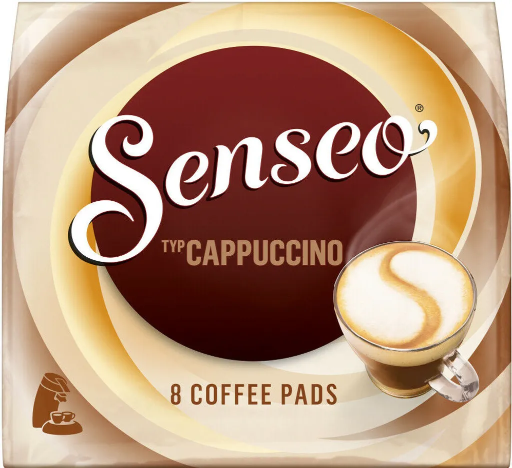 SENSEO Pads Typ Cappuccino + Typ Cappuccino Caramel Je 40 Getränke, 80 Portionen 1 SENSEO Pads Typ Cappuccino + Typ Cappuccino Caramel Je 40 Getränke, 80 Portionen