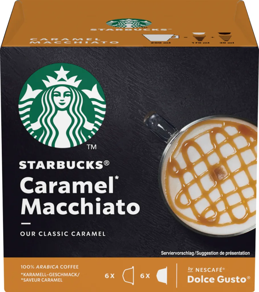 Nestlé® Starbucks By Nescafe Dolce Gusto Caramel Macchiato Arabica Kaffee 12 Kapseln 1 Nestlé® Starbucks By Nescafe Dolce Gusto Caramel Macchiato Arabica Kaffee 12 Kapseln