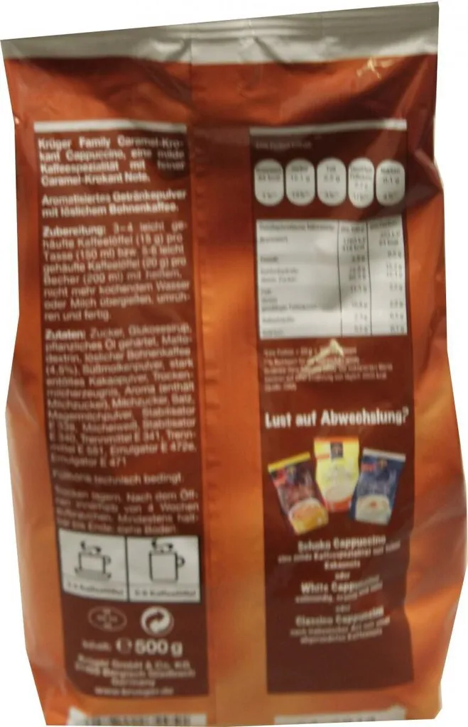 Krüger Family Cappuccino Caramel-Krokant | 500-g-Beutel 2 Krüger Family Cappuccino Caramel-Krokant | 500-g-Beutel – Bild 2