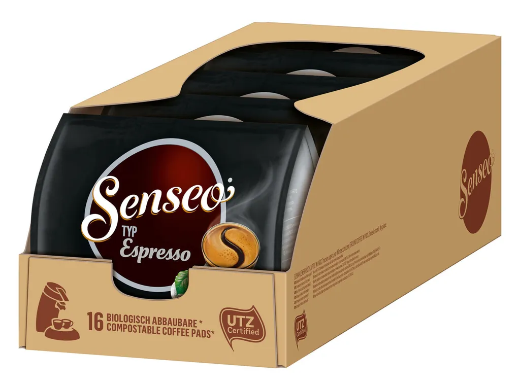SENSEO Pads Typ Espresso UTZ 5 X 16 Senseopads - 80 Getränke Pads 1 SENSEO Pads Typ Espresso UTZ 5 X 16 Senseopads - 80 Getränke Pads