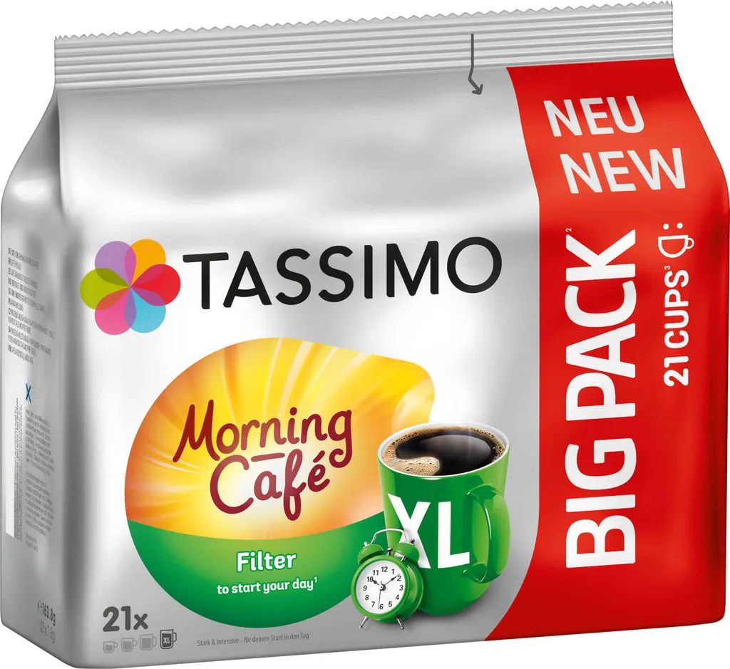 TASSIMO Kapseln Morning Café Filter XL T Discs 5 X 21 Getränke Kaffeekapseln 3 TASSIMO Kapseln Morning Café Filter XL T Discs 5 X 21 Getränke Kaffeekapseln – Bild 3