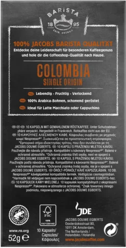 JACOBS Kapseln Barista Editions Colombia Origin 9 10 X 10 Nespresso®* Kompatibel -Kaffeegenuss Verkaufsgeschäft 24483c394955dc34500587f9e8e78643