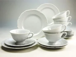 CreaTable 16028 Kaffeegarnitur Maria Theresia Für 1 Personen + Uni, Porzellan, Weiß (1 Set, 3-teilig) -Kaffeegenuss Verkaufsgeschäft 2743d159c86cd3775cdae80906cf87c2
