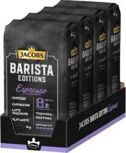 Jacobs Barista Editions Espresso, Bohnenkaffee, Ganze Bohnen, Röstkaffee, Kaffeebohnen, 4 X 1000 G -Kaffeegenuss Verkaufsgeschäft 28fa251b10a6c239146969d32e98d65f