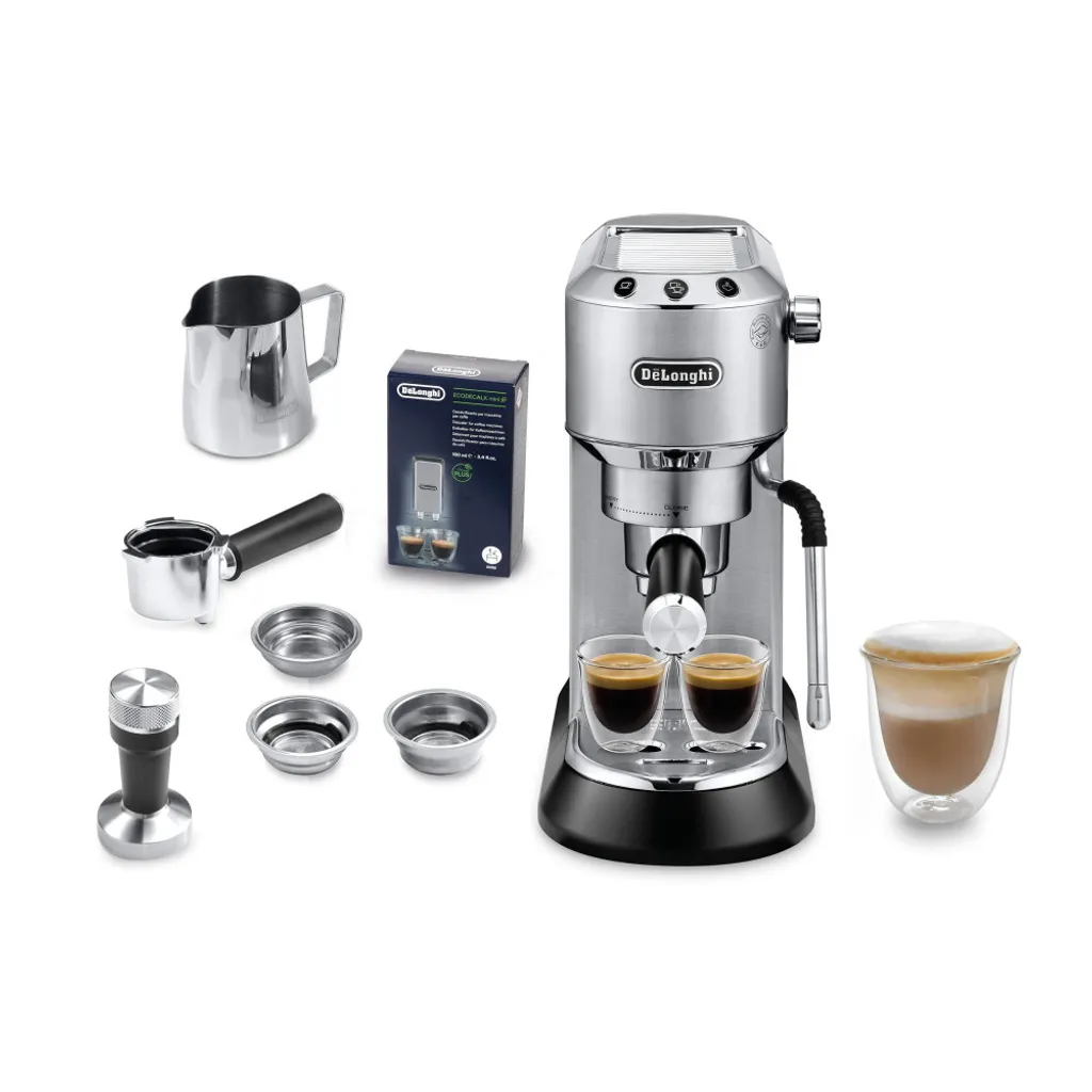 De'Longhi Dedica Arte EC885.M Siebträger-Espressomaschine 15 Bar Milchschaumdüse 1 De'Longhi Dedica Arte EC885.M Siebträger-Espressomaschine 15 Bar Milchschaumdüse