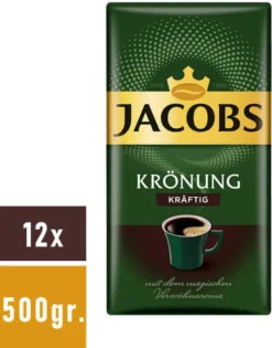 JACOBS Krönung Kräftig Filterkaffee 12 X 500 G Kaffee Gemahlen -Kaffeegenuss Verkaufsgeschäft 305825761fd04cef850bd0361d5d5d43