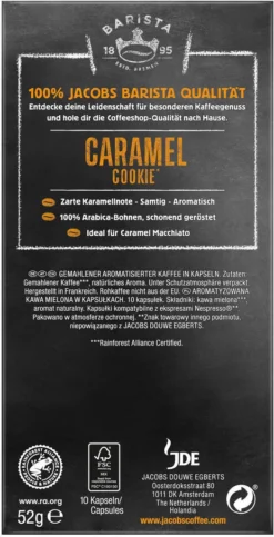 JACOBS Kapseln Barista Editions Caramel Cookie 7 10x10 Nespresso®* Kompatibel 11 JACOBS Kapseln Barista Editions Caramel Cookie 7 10x10 Nespresso®* Kompatibel -Kaffeegenuss Verkaufsgeschäft 308ab876f3bacb0d9bdefa75943fea4f