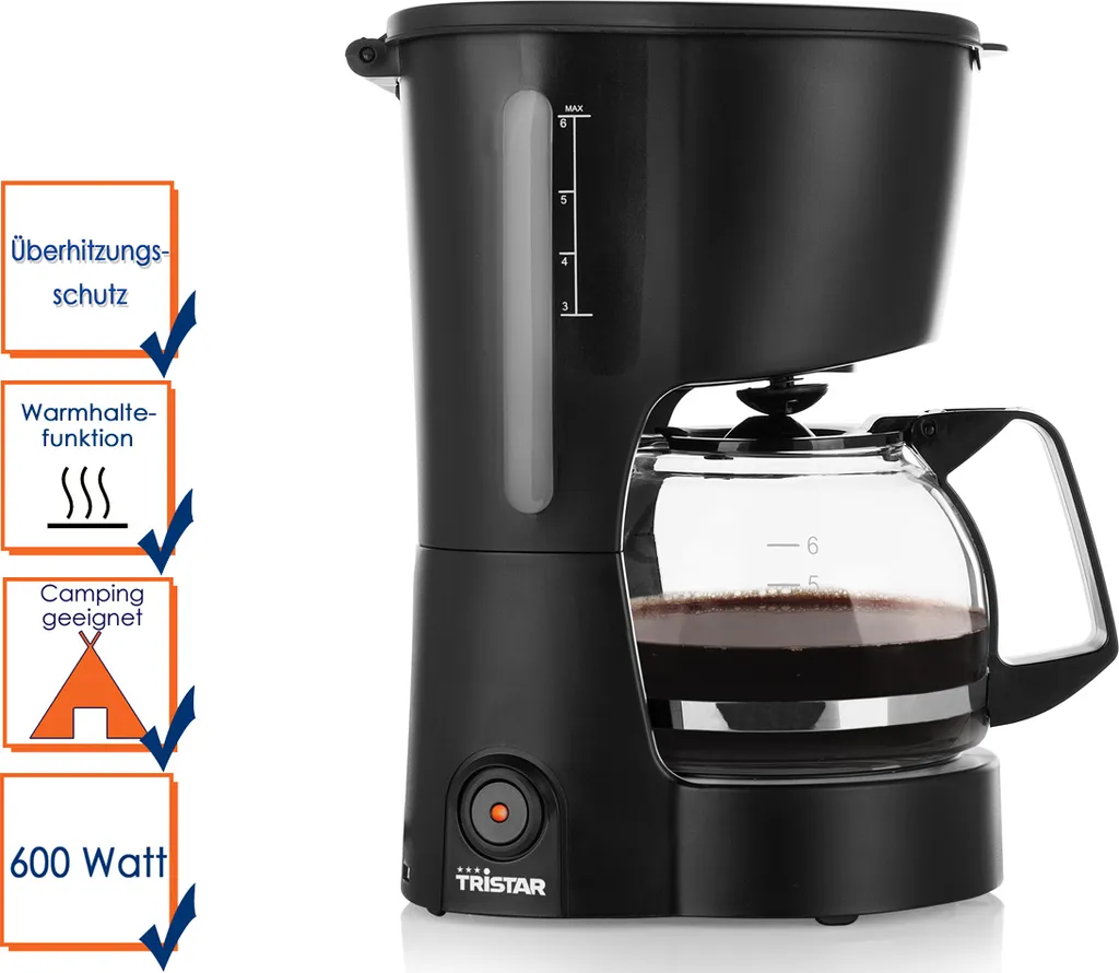 Tristar Kaffeemaschine CM-1246, 600W, 0,6L 8 Tristar Kaffeemaschine CM-1246, 600W, 0,6L – Bild 8