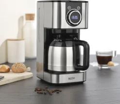 BEEM FRESH-AROMA-SWITCH Filterkaffeemaschine - Thermo Edelstahl 1 L Thermoskanne Bedienrad 24h-Timer 800 W Für 4-8 Tassen Kaffeemaschine Timer -Kaffeegenuss Verkaufsgeschäft 33582db71a2f4bf2139a96a3ef45a06e