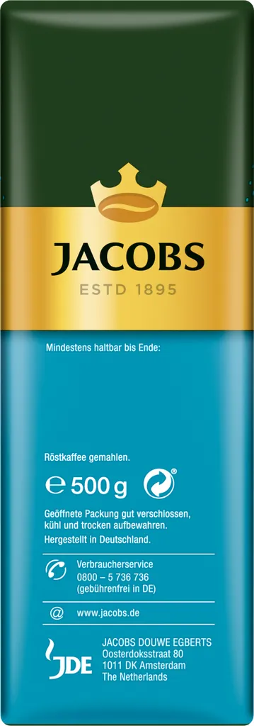 Jacobs Filterkaffee Auslese Mild & Sanft | Gemahlen | 500g 5 Jacobs Filterkaffee Auslese Mild & Sanft | Gemahlen | 500g – Bild 5