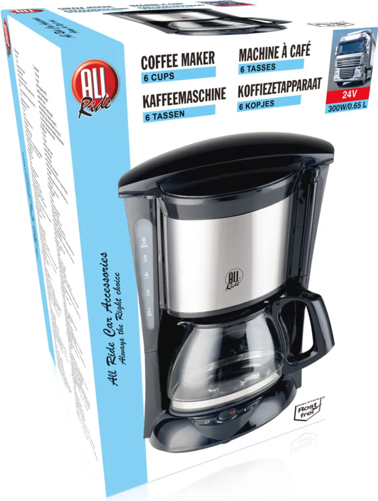All Ride Kaffeemaschine Auf 24 Volt - 650 ML - Anti-Tropf - Warmhaltefunktion - LKW/ Auto/ Boot 2 All Ride Kaffeemaschine Auf 24 Volt - 650 ML - Anti-Tropf - Warmhaltefunktion - LKW/ Auto/ Boot – Bild 2