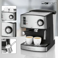 Clatronic ES 3643 Espresso- Und Cappuccino-Automat, 15 Bar Pumpdruck, Tassenvorwärmfunktion, Mit Aufschäum- Und Heißwasserfunktion 13 Clatronic ES 3643 Espresso- Und Cappuccino-Automat, 15 Bar Pumpdruck, Tassenvorwärmfunktion, Mit Aufschäum- Und Heißwasserfunktion -Kaffeegenuss Verkaufsgeschäft 390f0bdb997bc2d5e5dcb368dcc7366b