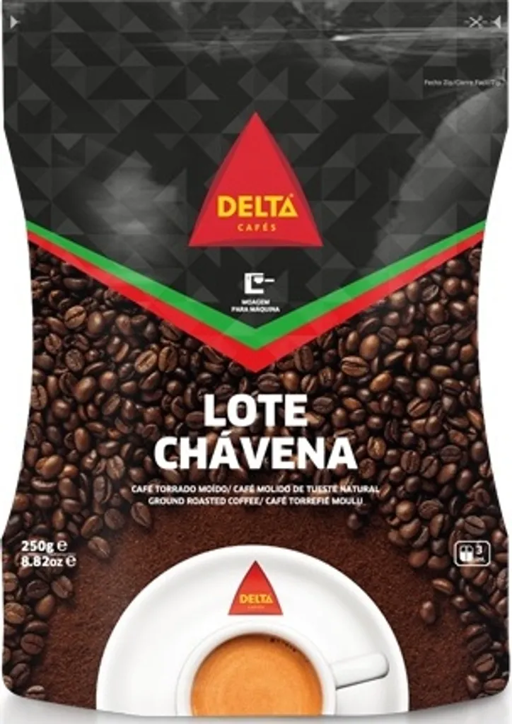 Röstkaffee, Gemahlen 250 Gr. - Café Delta Chavena Moido - Delta Cafés - Portugal 1 Röstkaffee, Gemahlen 250 Gr. - Café Delta Chavena Moido - Delta Cafés - Portugal