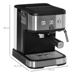 HOMCOM Espressomaschine Kaffeemaschine Aus Edelstahl Siebträgermaschine Mit Milchschäumer 1,5L Wassertank 15 Bar Für Espresso Cappuccino Latte Milchkaffee 850 W -Kaffeegenuss Verkaufsgeschäft 3bf653cefb9d8600b5a01d6d2e98ca77