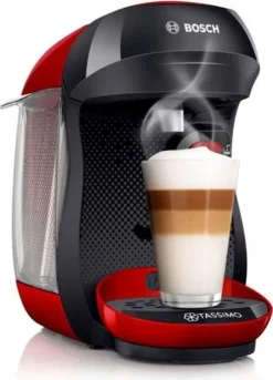 TASSIMO Kaffeekapselmaschine Happy TAS1003, Rot -Kaffeegenuss Verkaufsgeschäft 3bfe5c993513113552902c8086d0bb50