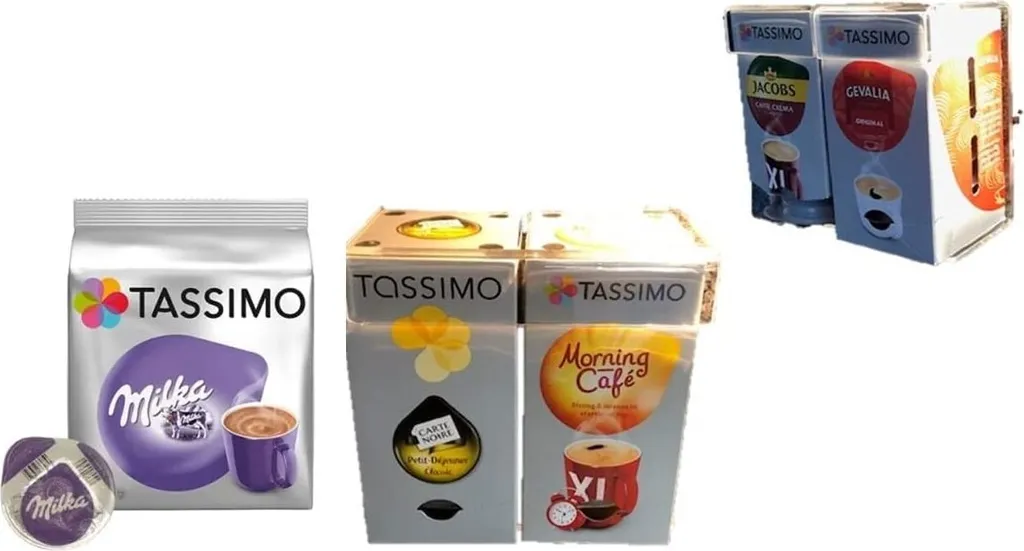 Milka Kakaogetränk + Wandhalter Für 2 Tassimo-Karton Einfache Montage Und Einfache Entnahme 1 Milka Kakaogetränk + Wandhalter Für 2 Tassimo-Karton Einfache Montage Und Einfache Entnahme