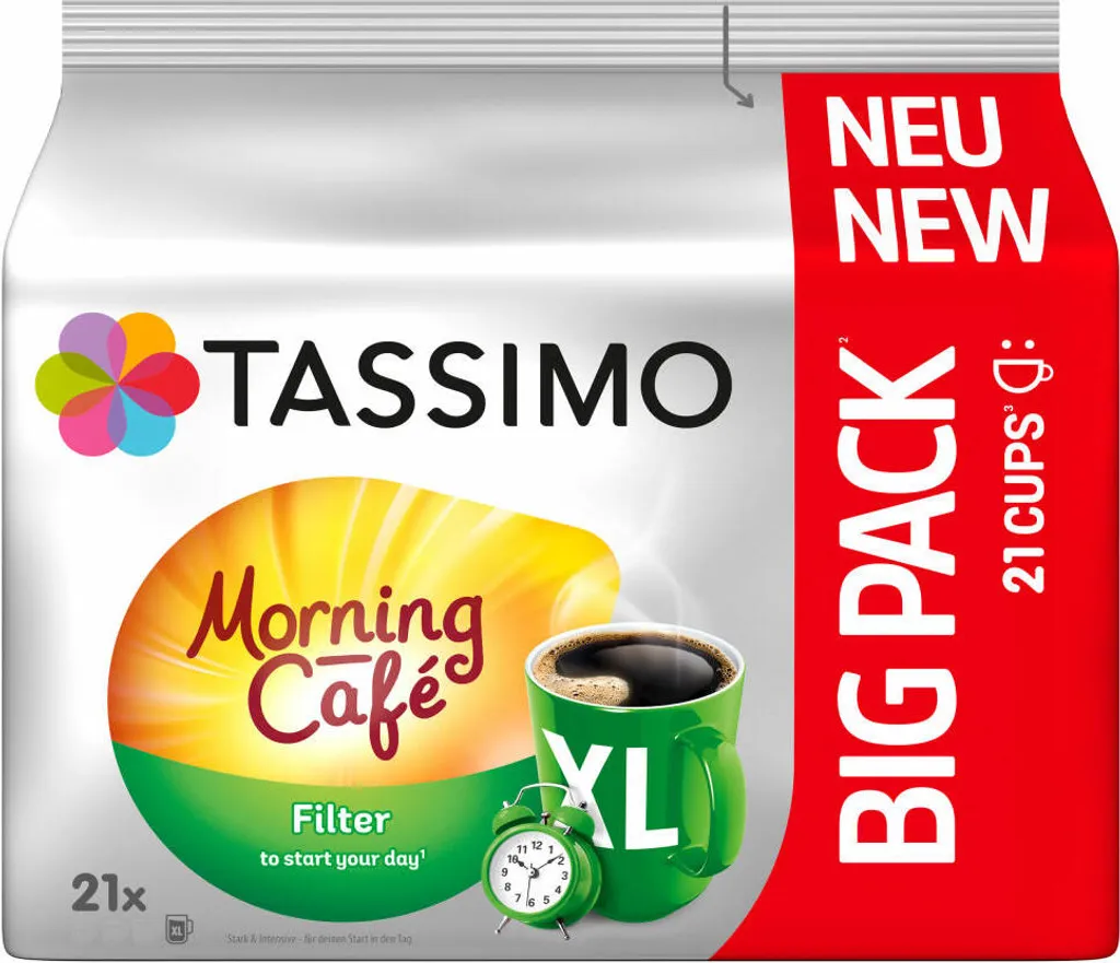 TASSIMO Kapseln Morning Café Filter XL T Discs 1 Packung - 21 Getränke Kaffeekapseln 7 TASSIMO Kapseln Morning Café Filter XL T Discs 1 Packung - 21 Getränke Kaffeekapseln – Bild 7