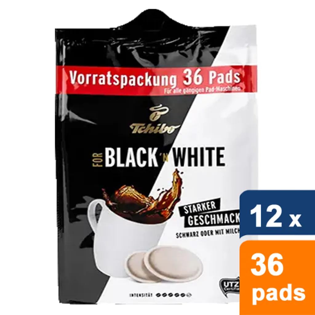 Tchibo - Black 'n White - 12x 36 Pads 1 Tchibo - Black 'n White - 12x 36 Pads