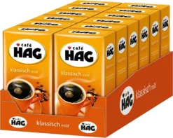 CAFÉ HAG Klassisch Mild Filterkaffee Entkoffeiniert 12 X 500 G Kaffee Gemahlen