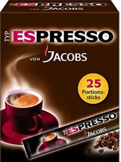 Jacobs Typ Espresso Sticks | Löslicher Kaffee | 25 Portionen -Kaffeegenuss Verkaufsgeschäft 488f1480f0411036b58a4f153a7f2a67