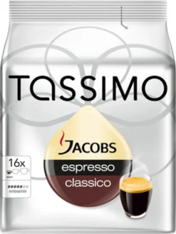 Tassimo Jacobs Espresso Classico | 16 T Discs, Kaffeekapseln -Kaffeegenuss Verkaufsgeschäft 48db1defc7b502df1bffc3e41b51c053