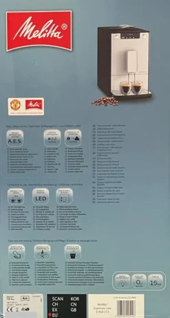 Melitta EspressoLine E950-213 Kaffeevollautomat, Silber/Schwarz -Kaffeegenuss Verkaufsgeschäft 4c41d485b302e6c009fc9795551dc66d