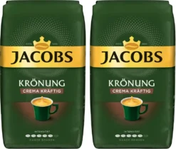 JACOBS Kaffeebohnen Krönung Crema Kräftig 2 X 1kg Ganze Kaffee Bohnen + 1 Aluminium Dose Im Barista-Design -Kaffeegenuss Verkaufsgeschäft 4c6a9cbace6892285f86a479868a2956