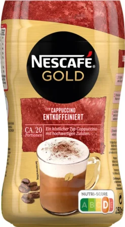 Nescafé® Nescafé Gold Typ Cappuccino Entkoffeiniert | 250g Dose 19 Nescafé® Nescafé Gold Typ Cappuccino Entkoffeiniert | 250g Dose -Kaffeegenuss Verkaufsgeschäft 4e0450211f47945a6ec14f4b696cfebc