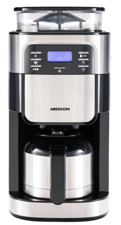 MEDION Kaffeemaschine Mit Mahlwerk Und Thermoskanne (Timer, 1 Liter, 900 Watt, Kaffeebohnenmahlwerk, 8 Mahlstufen, LED Display, Tropf Stopp, Isolierkanne, MD19777) 15 MEDION Kaffeemaschine Mit Mahlwerk Und Thermoskanne (Timer, 1 Liter, 900 Watt, Kaffeebohnenmahlwerk, 8 Mahlstufen, LED Display, Tropf Stopp, Isolierkanne, MD19777) -Kaffeegenuss Verkaufsgeschäft 4e2b4ed3ef3933557fdfc61b2d1b5e24