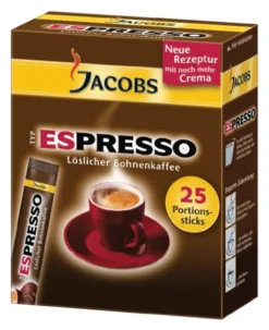 Jacobs Typ Espresso Sticks | Löslicher Kaffee | 25 Portionen -Kaffeegenuss Verkaufsgeschäft 4feca1606d5d54166f130180113afcce