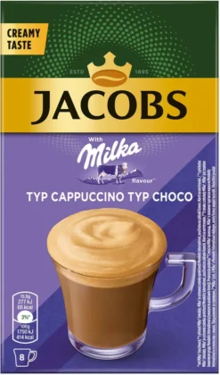 JACOBS Löskaffee Typ Cappuccino Milka* Geschmack 10 X 8 Sticks - 80 Getränke -Kaffeegenuss Verkaufsgeschäft 50c3c536b083c349d400fffcc284edb5