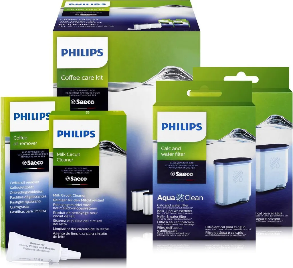 Philips Saeco Wartungskit CA6707/10 - Kaffeefettlöser, Wasserfilter (1er Pack) 1 Philips Saeco Wartungskit CA6707/10 - Kaffeefettlöser, Wasserfilter (1er Pack)
