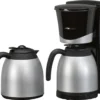 Clatronic Thermo-Kaffeeautomat KA 3328, Inkl. 2 Thermokannen Für Je 8-10 Tassen Kaffee (2 X 1 Liter), Schwarz Silber