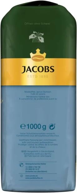 JACOBS Kaffeebohnen Expertenröstung Crema Mild Röstung Des Jahres 2 X 1 Kg + 1 Aluminium Dose Barista Design -Kaffeegenuss Verkaufsgeschäft 53e69d924f869610b15d884731fa2c85 1