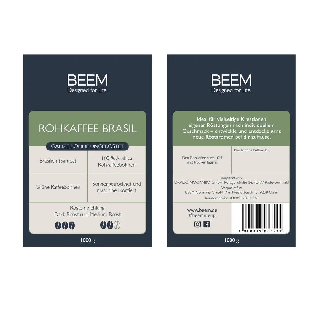 Rohkaffee Kaffeebohnen Ungeröstet Brasil Arabica Bohnen Kraftvolles Aroma 1000g 6 Rohkaffee Kaffeebohnen Ungeröstet Brasil Arabica Bohnen Kraftvolles Aroma 1000g – Bild 6