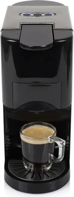 Princess 4-in-1 Multi-Kapsel-Kaffeemaschine 1450W 0,8L Schwarz Silbern -Kaffeegenuss Verkaufsgeschäft 56e31374bcdb8a93e202a7b5f8964aef