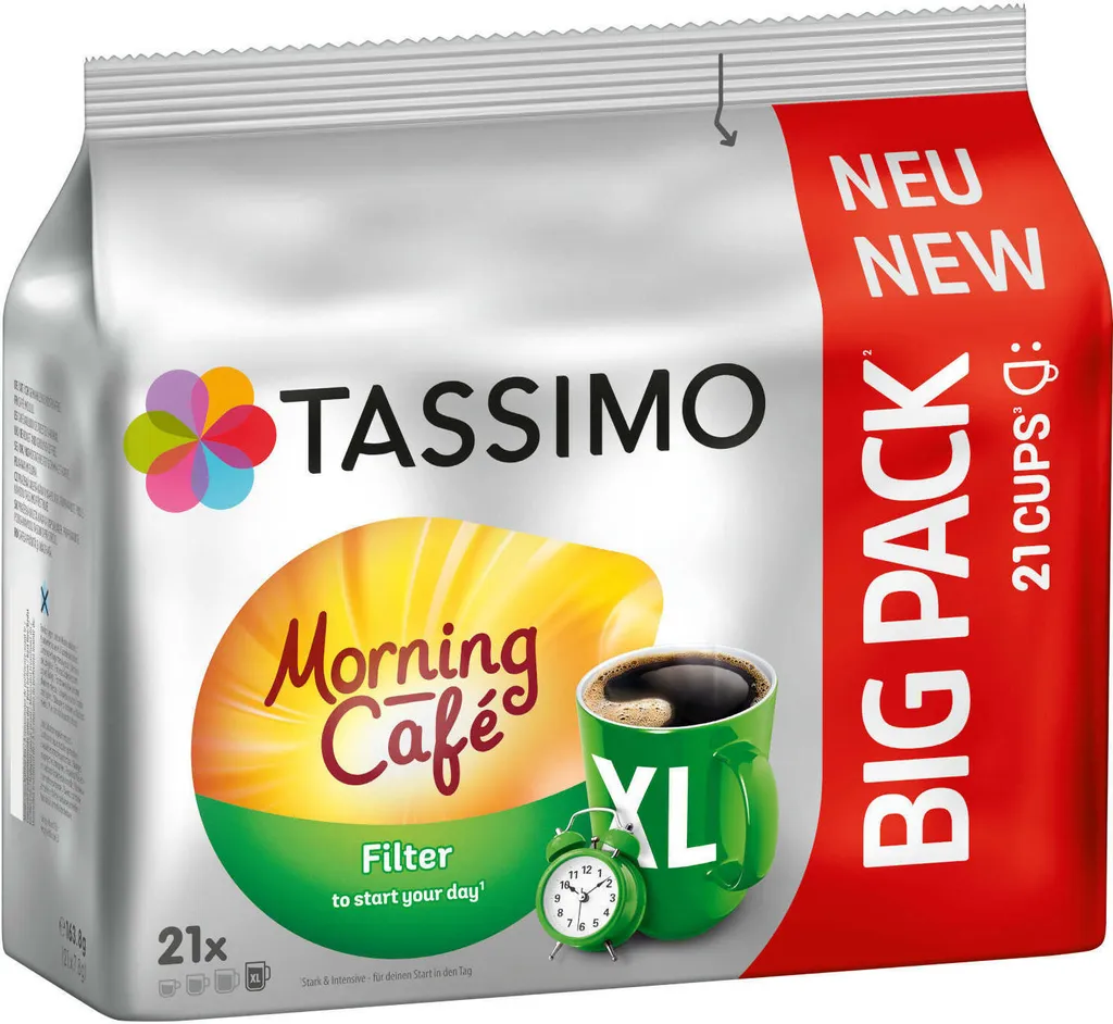 TASSIMO Kapseln Morning Café Filter XL T Discs 1 Packung - 21 Getränke Kaffeekapseln 4 TASSIMO Kapseln Morning Café Filter XL T Discs 1 Packung - 21 Getränke Kaffeekapseln – Bild 4