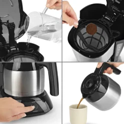 Kaffeemaschine Filter Kaffeemaschine 10 Tassen Thermoskanne Edelstahl Glaskanne -Kaffeegenuss Verkaufsgeschäft 5e17bb76c2ba7640fdd5ecb0cd52c157