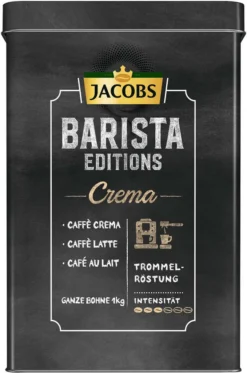 JACOBS Kaffeebohnen Expertenröstung Crema Mild Röstung Des Jahres 3 Kg Ganze Geröstete Bohnen + 1 Jacobs Barista Becher+ 1 Dose -Kaffeegenuss Verkaufsgeschäft 5e853f903eaf078c0894072f0c78a4a8 1
