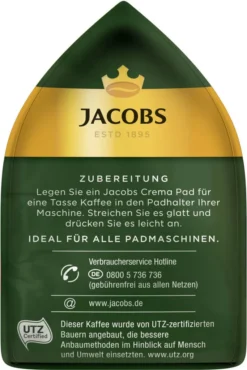 JACOBS Pads Crema Kräftig 5 X 18 Getränke - 90 Kaffeepads Senseo Kompatibel 13 JACOBS Pads Crema Kräftig 5 X 18 Getränke - 90 Kaffeepads Senseo Kompatibel -Kaffeegenuss Verkaufsgeschäft 60f1f3cd6f1e1bd42ceac1192074d9b9